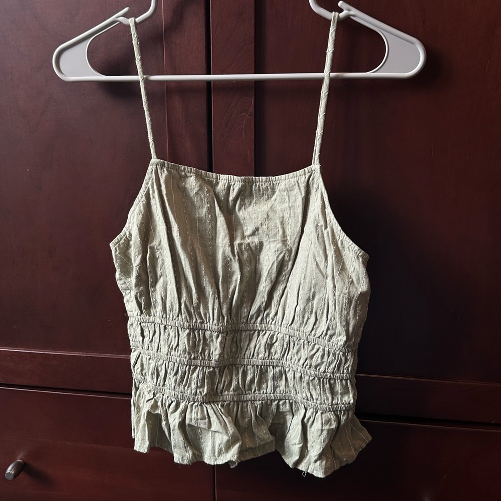 Sage Green Threaded Tank Top